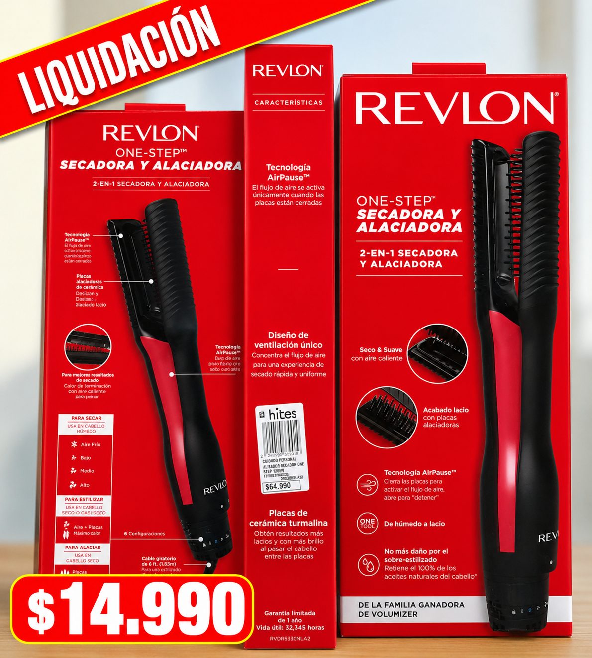 (LIQUIDACIÓN) Alisador Secador Revlon One-Step